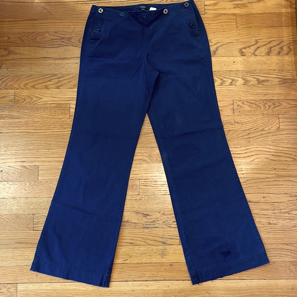 J Crew ( Jenna Lyons era) Navy Twill City Fit Sailor Pants